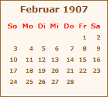 Ereignisse Februar 1907