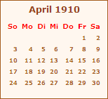 Ereignisse April 1910