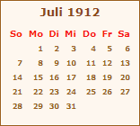 Ereignisse Juli 1912