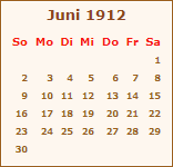 Ereignisse Juni 1912