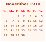Ereignisse November 1910