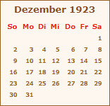 Ereignisse Dezember 1923