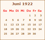 Ereignisse Juni 1922