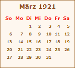 Ereignisse Mrz 1921
