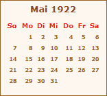Ereignisse Mai 1922
