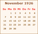 Ereignisse November 1926