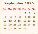 Ereignisse September 1926