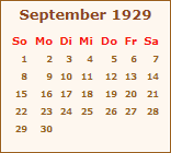 Ereignisse September 1929