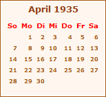 Ereignisse April 1935