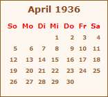 Ereignisse April 1936