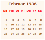 Ereignisse Februar 1936