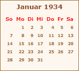 Ereignisse Januar 1934