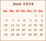 Ereignisse Juni 1934