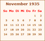 Ereignisse November 1935