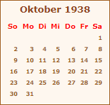 Ereignisse Oktober 1938