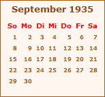 Ereignisse September 1935