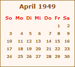 Ereignisse April 1949