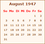 Ereignisse August 1947