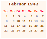 Ereignisse Februar 1942