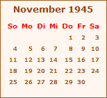 Ereignisse November 1945