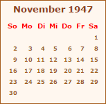 Ereignisse November 1947