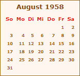 Ereignisse August 1958