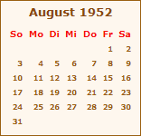 Ereignisse August 1952