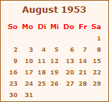 Ereignisse August 1953
