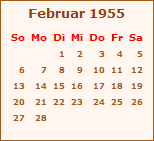 Ereignisse Februar 1955