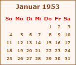 Ereignisse Januar 1953