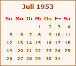 Ereignisse Juli 1953