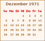Ereignisse Dezember 1971