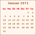 Ereignisse Januar 1971