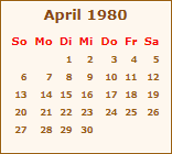 Ereignisse April 1980