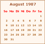Der August 1987