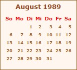 Ereignisse August 1989