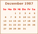 Der Dezember 1987