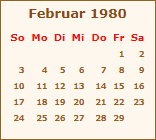Ereignisse Februar 1980