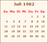 Ereignisse Juli 1982