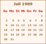 Ereignisse Juli 1989