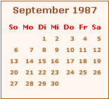 Der September 1987