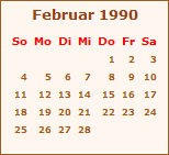 Der Februar 1990