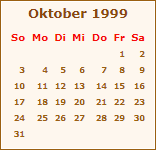 Ereignisse Oktober 1999