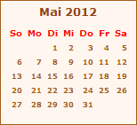 Kalender Mai 2012