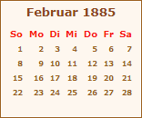 Der Februar 1885