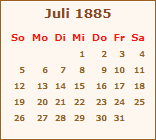 Der Juli 1885