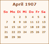 Ereignisse April 1907
