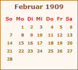 Ereignisse Februar 1909