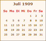 Ereignisse Juli 1909
