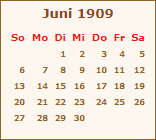 Ereignisse Juni 1909